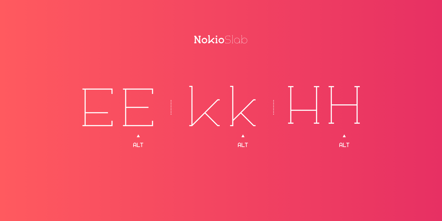 Beispiel einer Nokio Slab Extra Light-Schriftart